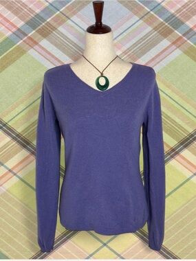 GAP Women's V-Neck Sweater in Violet